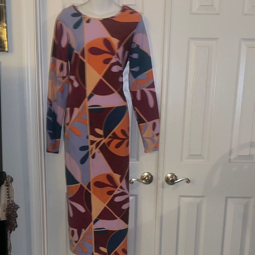 Multicolor sweater Pattern Dress. New with tags!